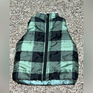 Max & Marcus Baby Puffer Vest 24 Month Green Black Plaid‎ Sleeveless Full Zip